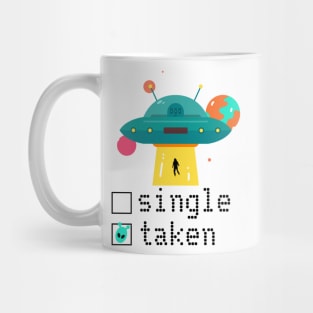 Valentine Single Taken UFO Mug